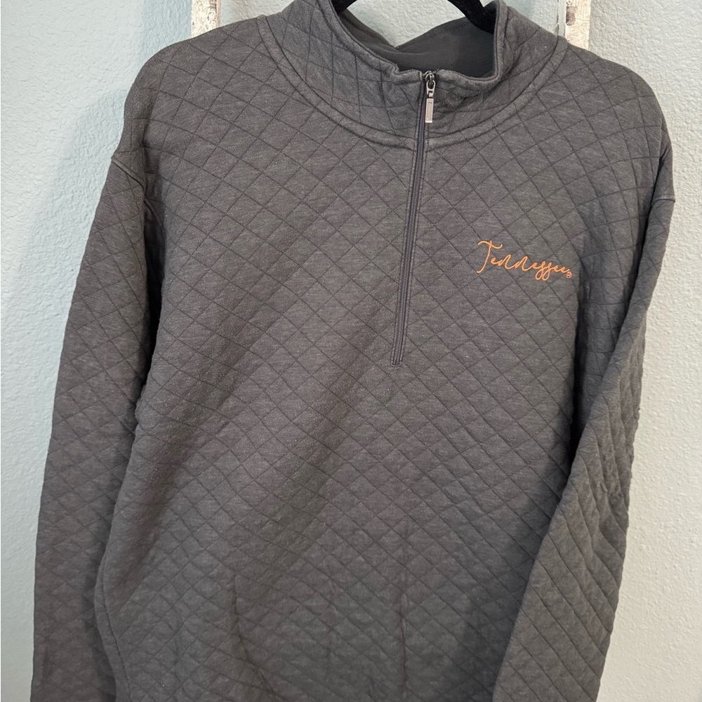 Gray Tennessee Quilted Half-Zip Pullover - image 1